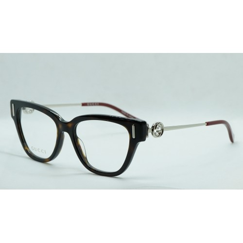 Gucci Oprawa okularowa damska GG1205O 002 - szylkret, srebrny