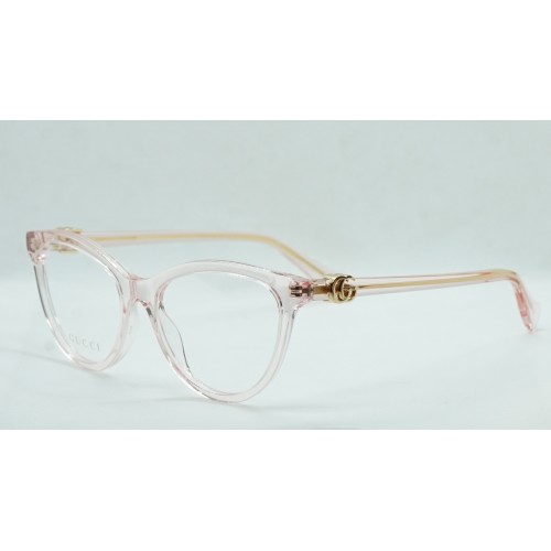 Gucci Oprawa okularowa damska GG1179O 007 - różowy transparent