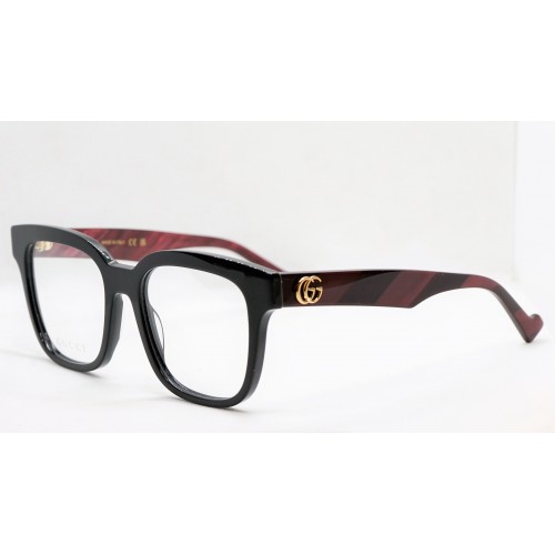 Gucci Oprawa okularowa damska GG0958O 008 - czarny, bordowy