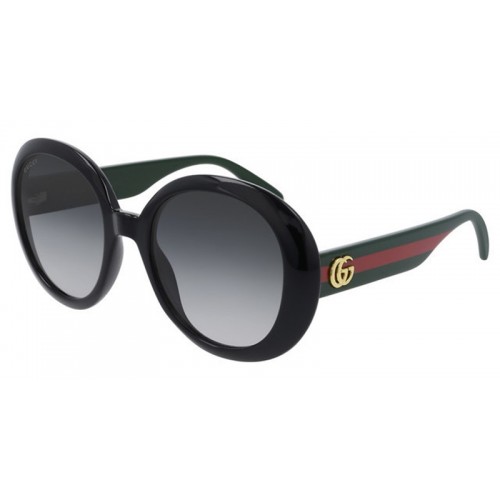 Gucci Okulary przeciwsłoneczne damskie Gucci GG0712S 001 - czarny, zielony, czerwony, filtr UV400