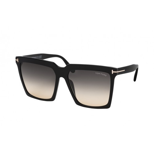 Tom Ford Okulary przeciwsłoneczne damskie Sabrina TF0764 01B - czarny, filtr UV 400