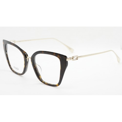 Fendi Oprawa okularowa damska FE50011I 0052 - szylkret, złoty