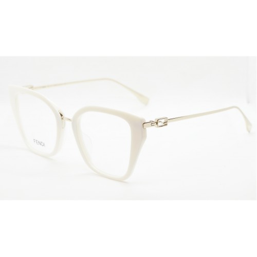 Fendi Oprawa okularowa damska FE50011I 0025 - biały, białe złoto