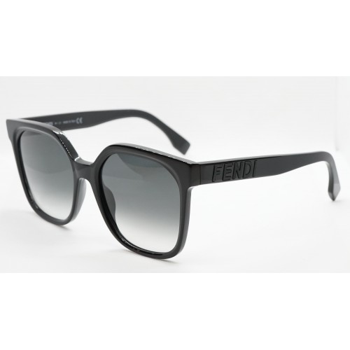 Fendi Okulary przeciwsłoneczne damskie FE40007I 01B - czarny, filtr UV 400