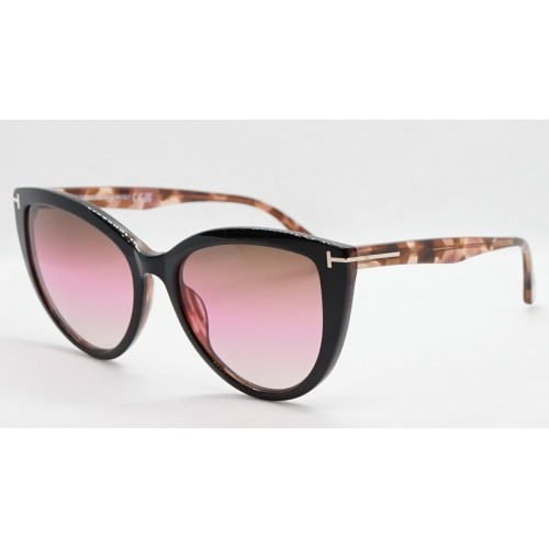 Tom Ford Okulary przeciwsłoneczne damskie Isabella-02 TF915 05F - brązowy, szylkret ,  filtr UV 400