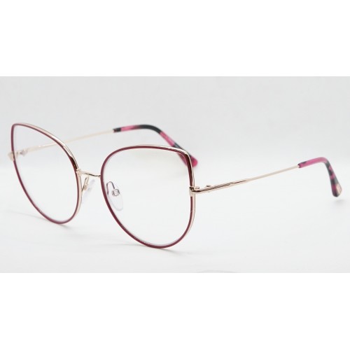 Tom Ford Oprawa okularowa damska TF5614-B 075 - złoty, różowy