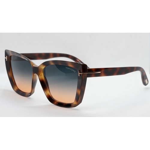 Tom Ford Okulary przeciwsłoneczne damskie Scarlet-02 TF0920 53P - szylkret, brązowy, filtr UV 400