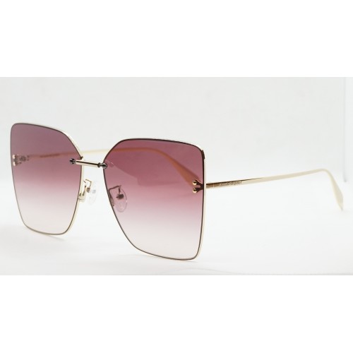 Alexander McQueen Okulary przeciwsłoneczne damskie AM0342S 003 -złoty, różowym, filtr UV 400