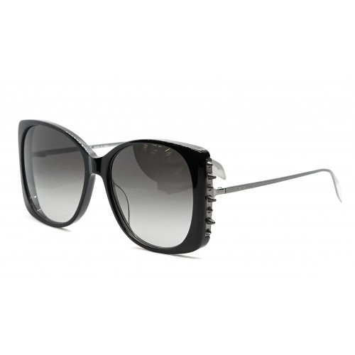 Alexander McQueen Okulary przeciwsłoneczne damskie AM0340S 001 - czarny, filtr UV 400