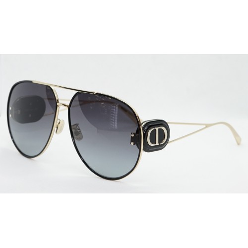 DIOR Okulary przeciwsłoneczne damskie DiorBobby A1U B4A1 - czarny, złoty, filtr UV 400