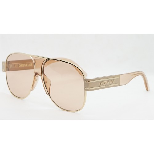 DIOR Okulary przeciwsłoneczne damskie DiorSignature A3U BOLO - złoty, brzoskwiniowy, filtr UV 400