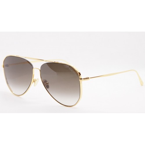 Tom Ford Okulary przeciwsłoneczne unisex FT0853/S - złoty, brązowy, filtr UV400
