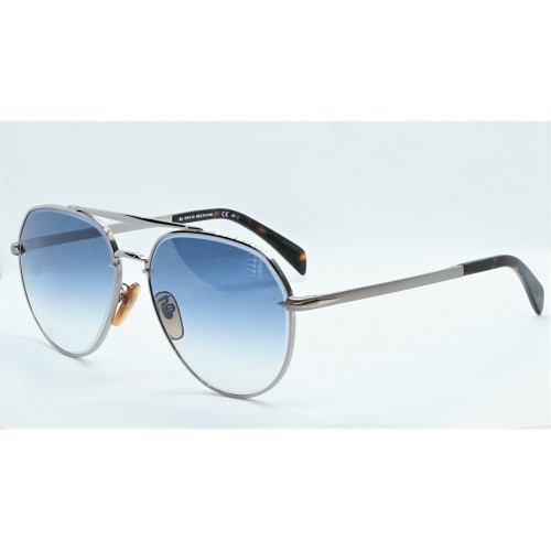 David Beckham Okulary przeciwsłoneczne męskie DB7037/G/S 31Z08 - srebrny, niebieski, filtr UV 400