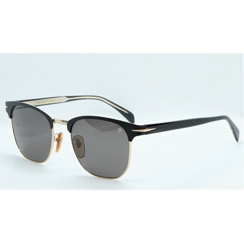 David Beckham Okulary przeciwsłoneczne męskie DB7057/F/S 146IR- złoty, czarny,  filtr UV 400