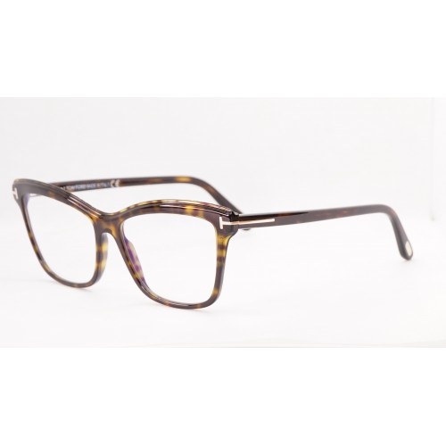 Tom Ford Oprawa okularowa damska FT5619-B 052 - szylkret, brązowy