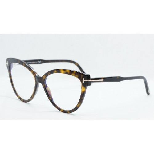 Tom Ford Oprawa okularowa damska TF5763-B 052 - brązowy, szylkret