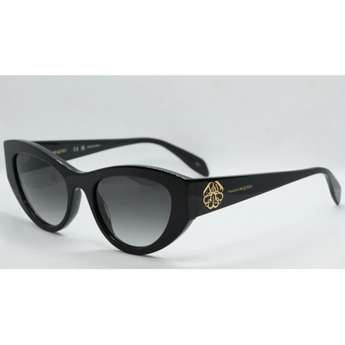 Alexander McQueen Okulary przeciwsłoneczne damskie AM0377S 001 - czarny, filtr UV 400