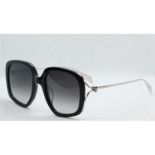 Alexander McQueen Okulary przeciwsłoneczne damskie AM0374S 001 - czarny, filtr UV 400