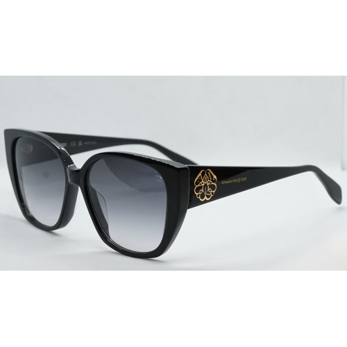 Alexander McQueen Okulary przeciwsłoneczne damskie AM0284S 002 - czarny, filtr UV 400