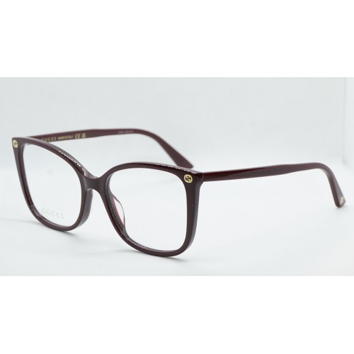 Gucci Oprawa okularowa damska GG0026O 012- bordowy