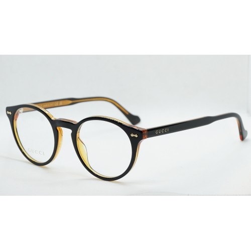 Gucci Oprawa okularowa unisex GG0738O 004 - czarny, żółty